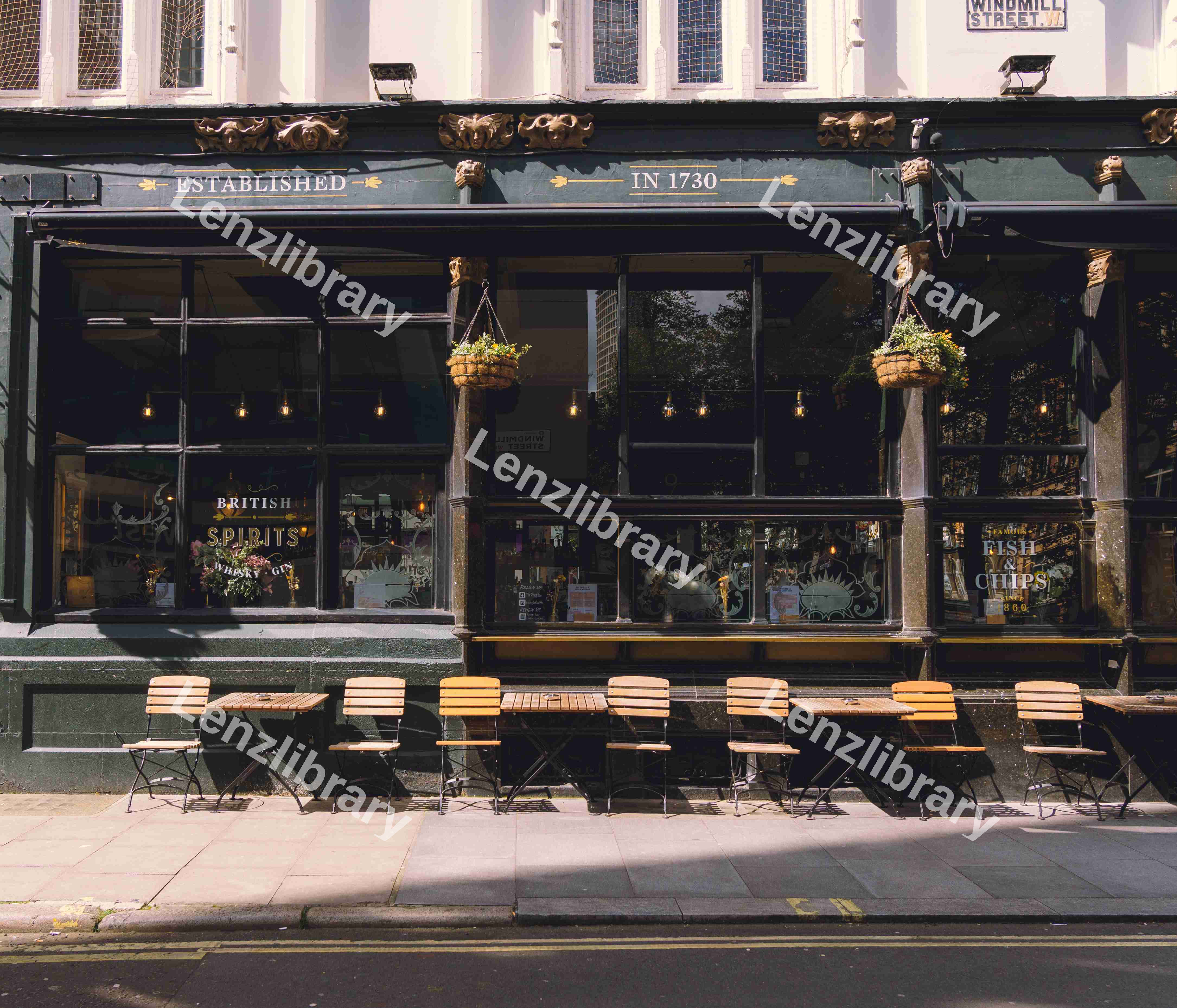 Wide Shot Of A Pub